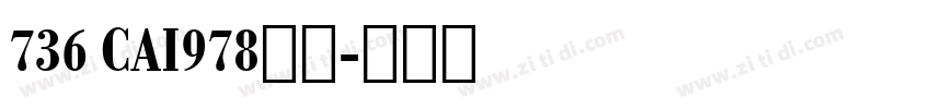 736 CAI978字体字体转换